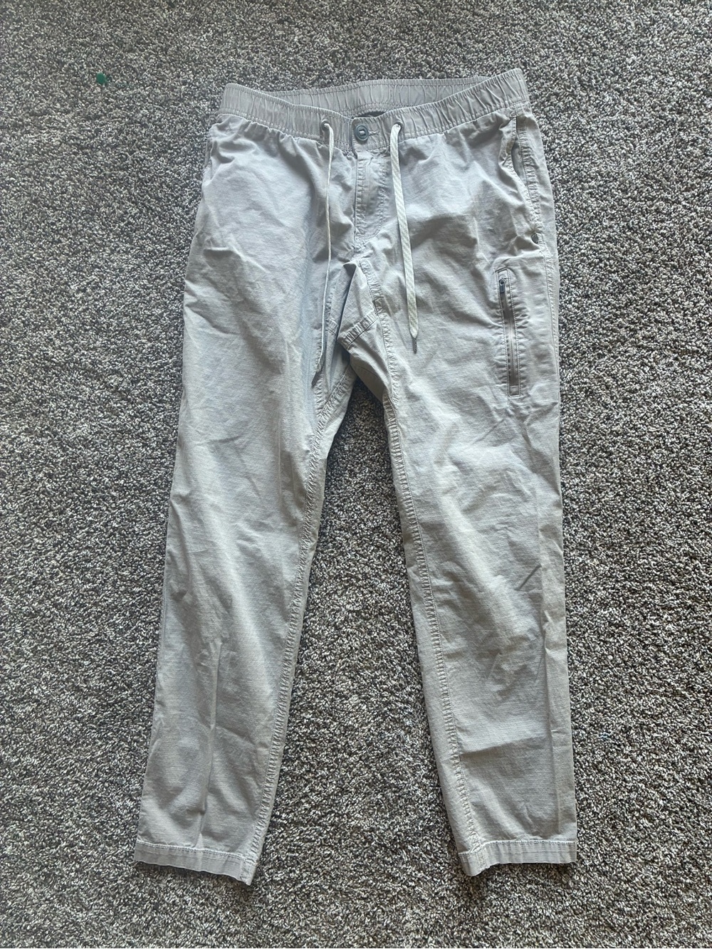 Vuori Tiptop Pants Men's S Cream Khaki Drawstring Elastic Waist Chino